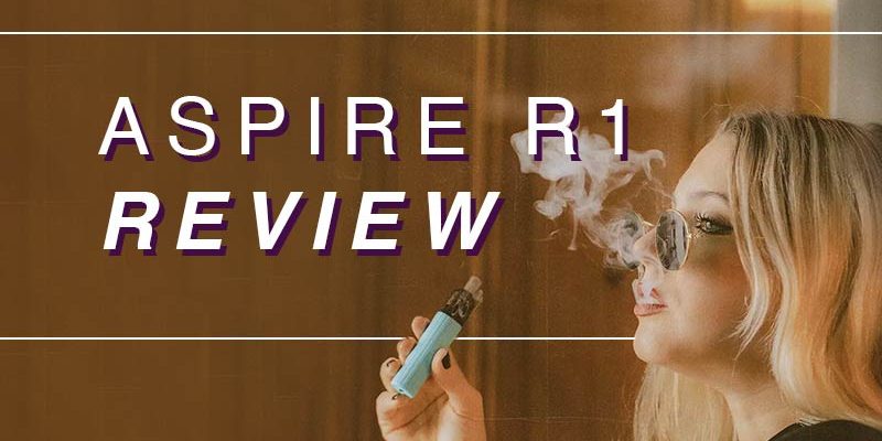 Woman Vaping Aspire R1 Vape Kit