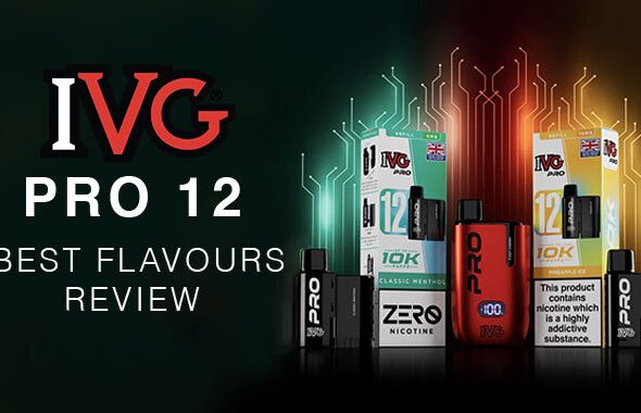 IVG Pro 12 devices and packaging alongside the title on a black background.
