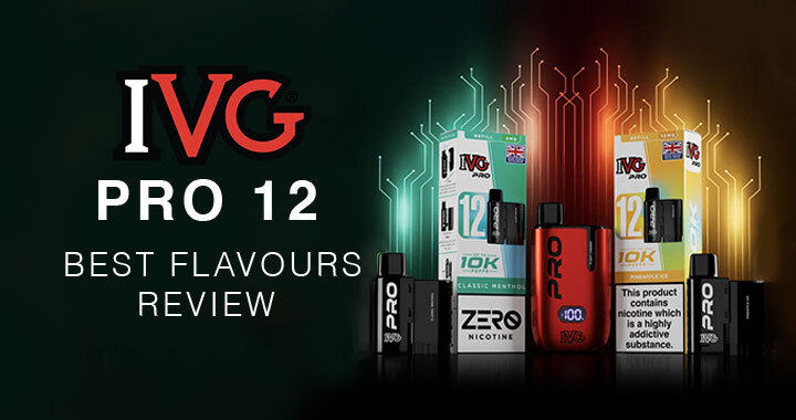 IVG Pro 12 devices and packaging alongside the title on a black background.